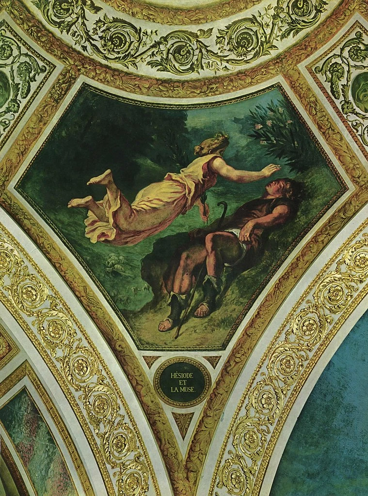 Esiodo e la Musa - Biblioteca del Palazzo Borbone, Parigi